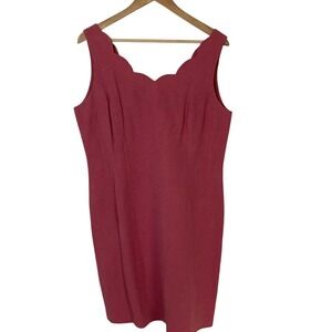 Laura Ashley Womens Pink Sleeveless Sheath Dress‎ Size 12 Career Special Event
